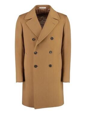 TAGLIATORE double-breasted coat- Camel Men’s Size 54 - Virgin Wool & Cashmere